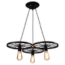 LÁMPARA COLGANTE RUEDAS ESTILO CANDELABRO (CON AMPOLLETAS)
