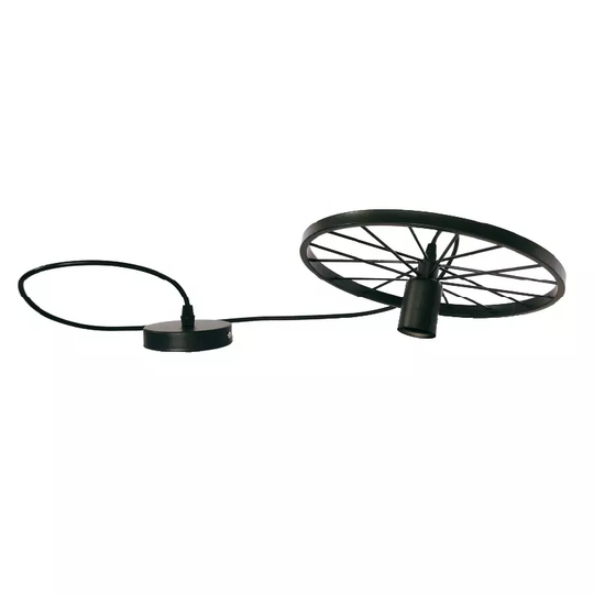 LÁMPARA COLGANTE RUEDAS ESTILO CANDELABRO (CON AMPOLLETAS)