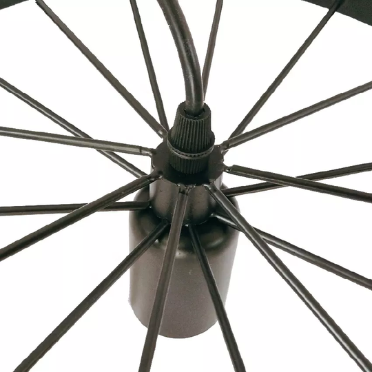 LÁMPARA COLGANTE RUEDAS ESTILO CANDELABRO (CON AMPOLLETAS)