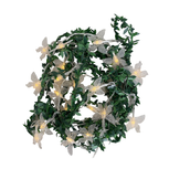 LUZ SOLAR NAVIDEÑA LED ESTILO DECORACIÓN HOJAS Y MARIPOSAS 6MTS.