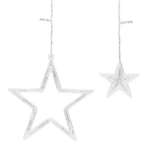 CASCADA ELÉCTRICA NAVIDEÑA TIPO  ESTRELLA LUZ MULTICOLOR / CALIDA