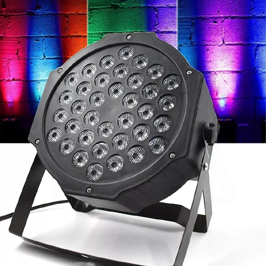 FOCO DISCO MINILED CON LUCES RGB 36DMX ALTO BRILLO
