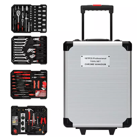 MALETA DE TRANSPORTE DE LUJO CON HERRAMIENTAS 185 PIEZAS