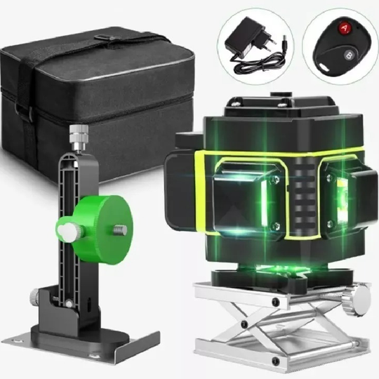 NIVEL LÁSER PROFESIONAL DE 12 LÍNEAS VERDES 360°