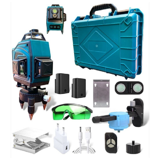 NIVEL LÁSER PROFESIONAL DE 16 LÍNEAS VERDES 360°