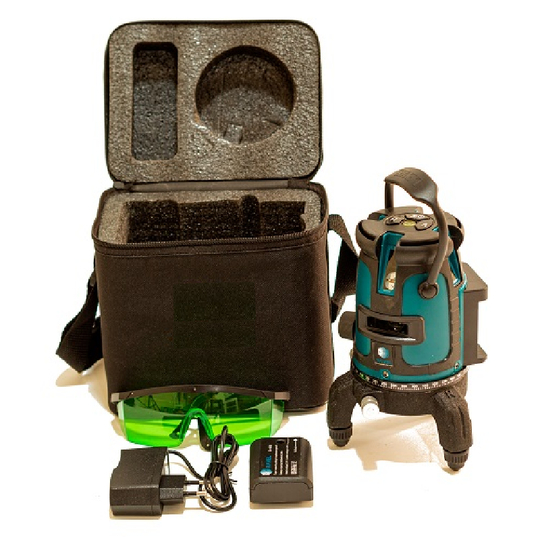 NIVEL LÁSER PROFESIONAL DE 5 LÍNEAS VERDES 360°