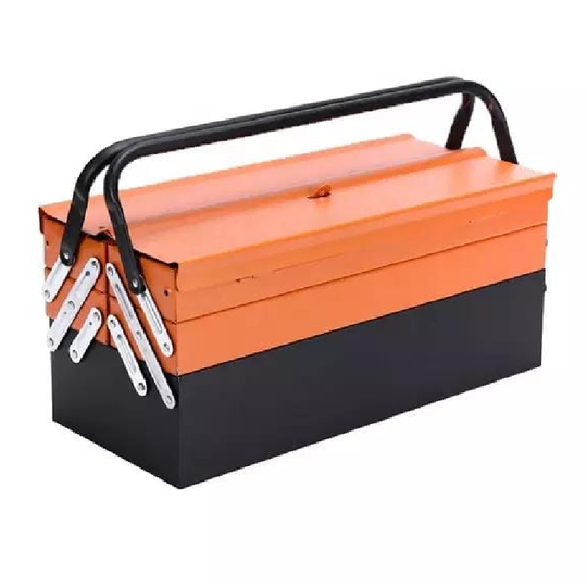 CAJA METÁLICA PLEGABLE (5 NIVELES) DE HERRAMIENTAS 85 PIEZAS