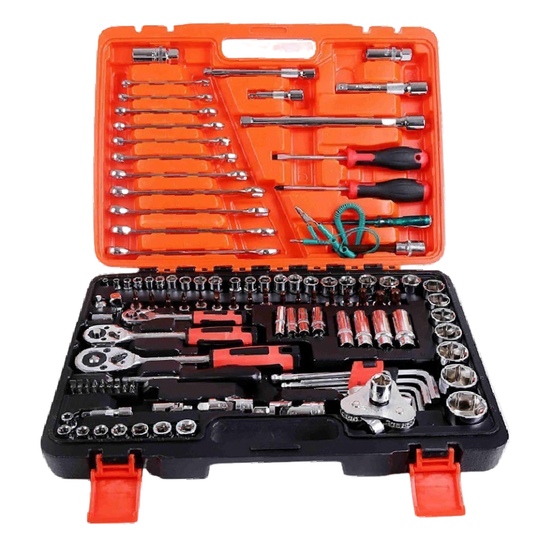 CAJA DE HERRAMIENTAS - DADOS Y LLAVES 121 PIEZAS